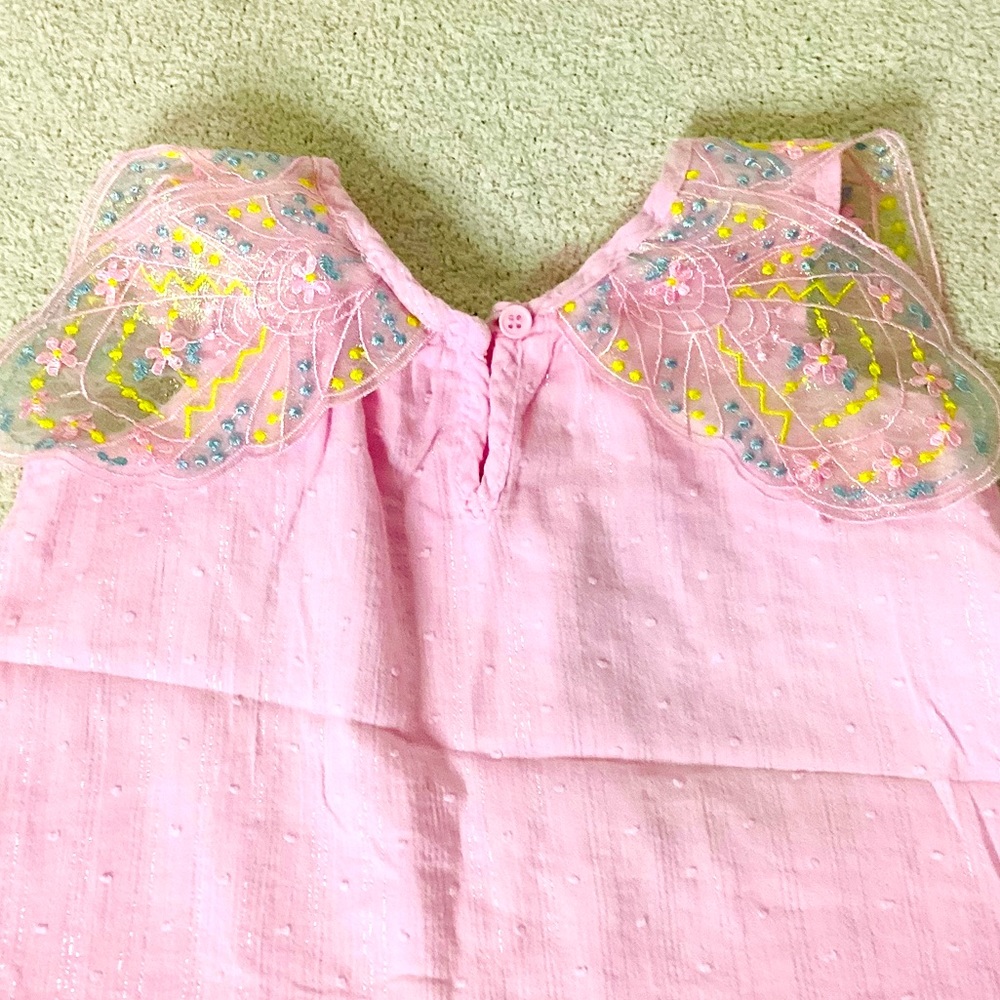 Easter 🐣 Forever Me Toddler Girl Butterfly Wing Linen Dress - Picture 5 of 8